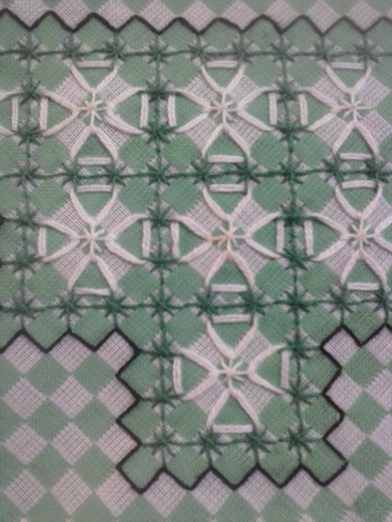 GRÁFICO  Tecido xadrez, Toalhas de mesa bordadas, Bordado em